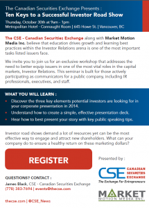 CSE_10_Keys_Successful_Investor_Road_Show