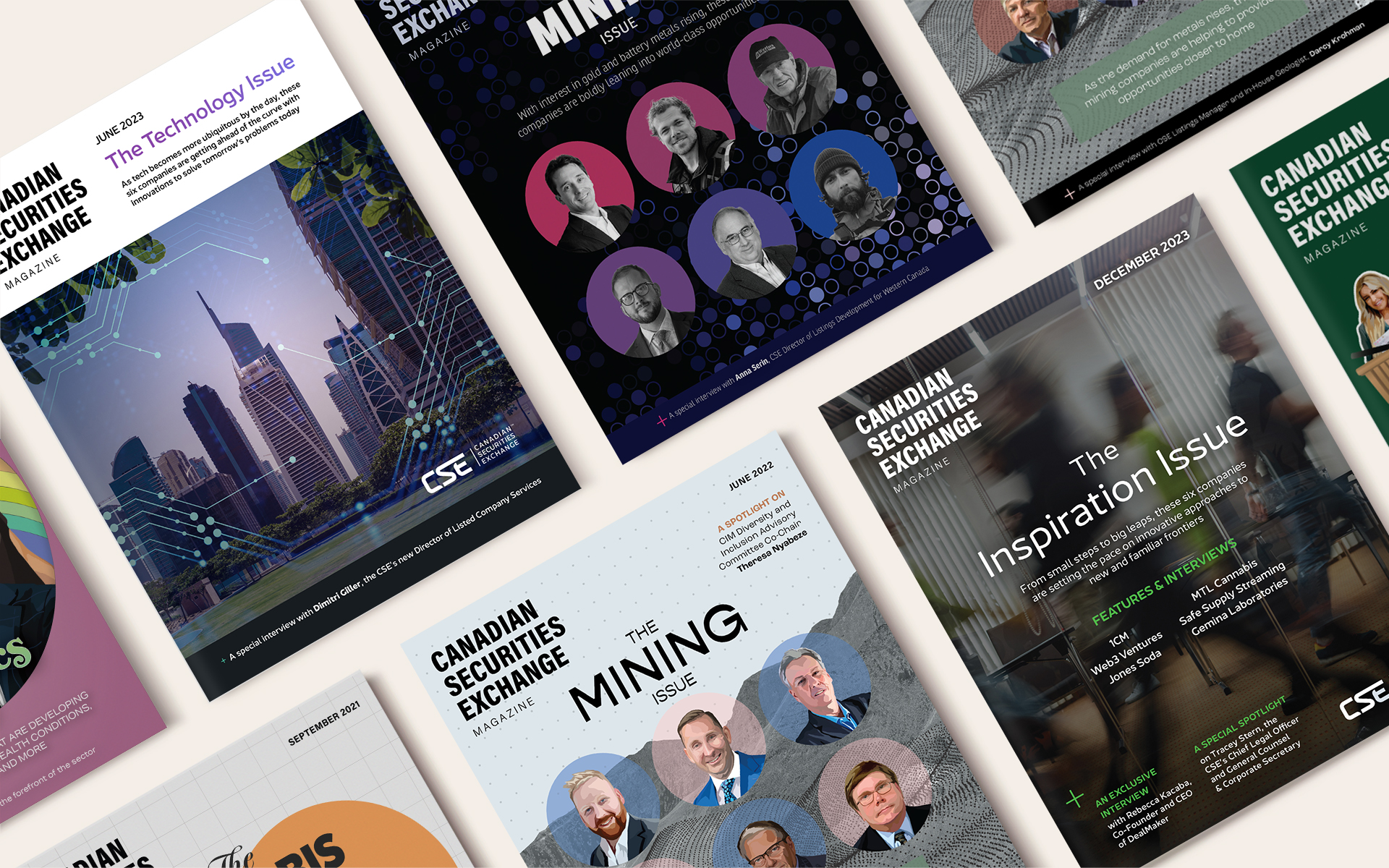 Image of various CSE Magazine covers